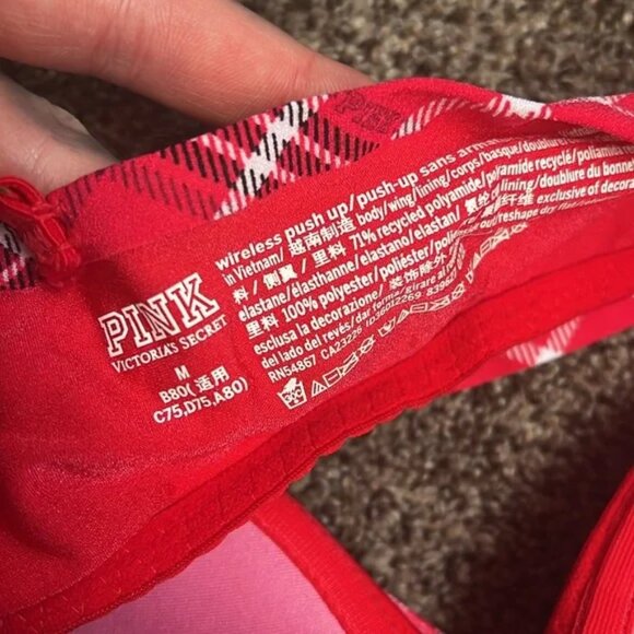 NWT PINK Victoria Secret Loungin Wireless Push-Up Bra - M NWT - Picture 6 of 13